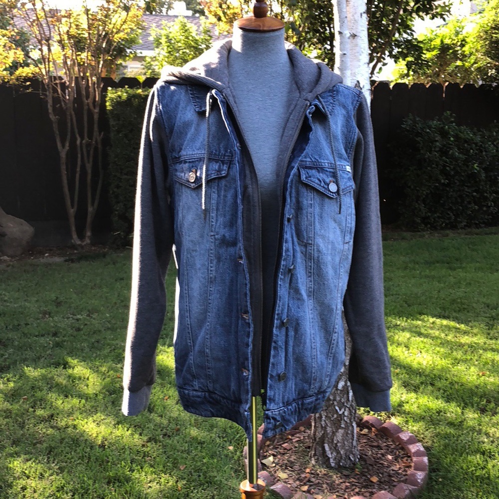 Volcom Lean N Mean Hooded Denim Jacket - Picture 2 of 8
